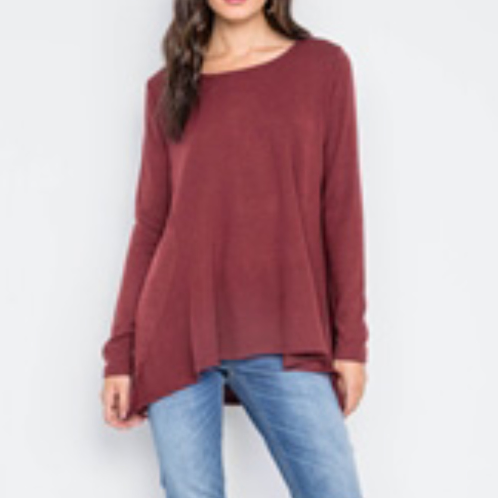 🌹Wine Loose Fit Knit Top - Picture 4 of 7